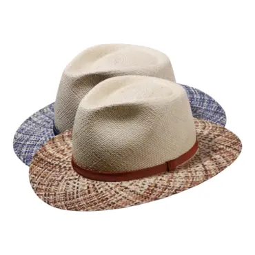 Panamahut Fedora City mit gesprenkeltem Rand aus echtem Panama|Panamahut Fedora City mit gesprenkeltem Rand aus echtem Panama|Panamahut Fedora City mit gesprenkeltem Rand aus echtem Panama|||