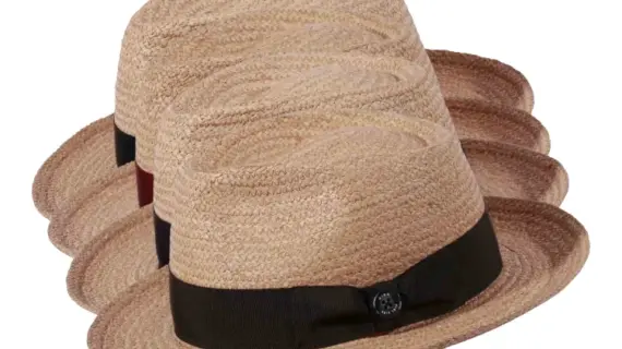 Bogart Raffia fein Natur mit Rebsband in Schwarz, Burgundrot, Marineblau und Olivegrün