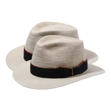 Panamahut Fedora City natur mit schwarzem Rebsband|Panamahut Fedora City natur mit schwarzem Rebsband|Panamahut Fedora City natur mit schwarzem Rebsband|||