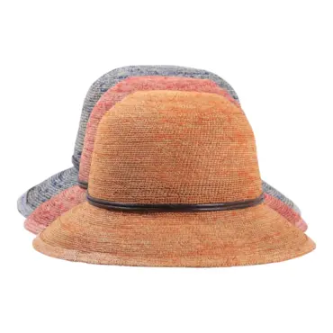 Damen Sommerhut Cloche Raffia Crochet farbig aus 100% Raffia mit brauner Lederschnur.|Damen Sommerhut Cloche Raffia Crochet farbig aus 100% Raffia mit brauner Lederschnur.|Damen Sommerhut Cloche Raffia Crochet farbig aus 100% Raffia mit brauner Lederschnur.|Damen Sommerhut Cloche Raffia Crochet farbig aus 100% Raffia mit brauner Lederschnur.||||