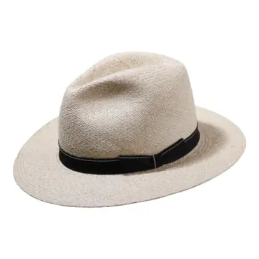 Panamahut City Twisted natur mit schwarzem Rebsband  klassische Sommerhutform