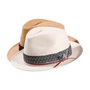 Panamahut Trilby Brisa Bohem aus Naturstroh mit Textil- und Lederband|Panamahut Trilby Brisa Bohem aus Naturstroh mit Textil- und Lederband|Panamahut Trilby Brisa Bohem aus Naturstroh mit Textil- und Lederband|||