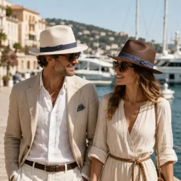 Panamahut Fedora Youth Brisa natur mit jeansblauem Rebsband