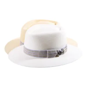 Fedora Diamant Panama Cuenca #16 Natur mit Leinenhutband