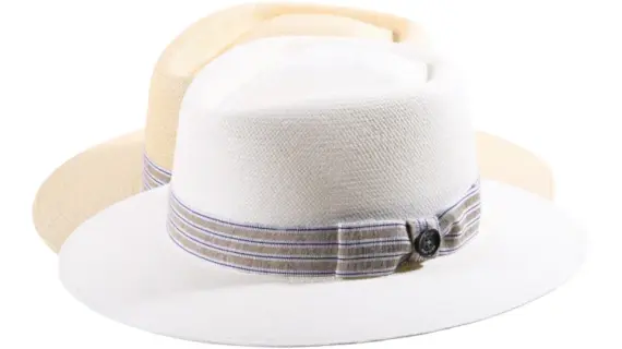 Fedora Diamant Panama Cuenca #16 Natur mit Leinenhutband