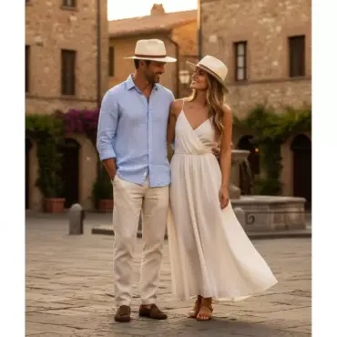 Fedora Traveler Panama Florentin Look Natur mit vegetabil gegerbtem Pferdelederband