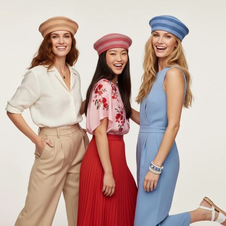 Béret Blockstreifen Hanfmix – Bild 2