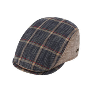 Flatcap Leinen kariert – hochwertige Kopfbedeckung von Fiebig bei Hut Factory Schweiz