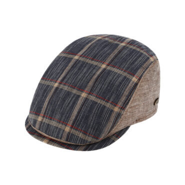 Flatcap Leinen kariert – hochwertige Kopfbedeckung von Fiebig bei Hut Factory Schweiz