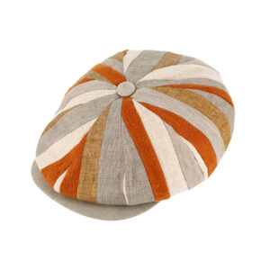 8-Panel Cap Leinen mehrfarbig gestreift mit Steg – hochwertige Kopfbedeckung von Fiebig bei Hut Factory Schweiz