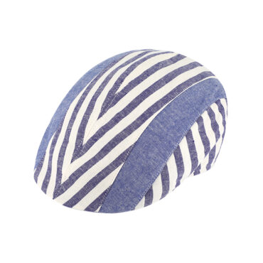 Flatcap Leinen gestreift – hochwertige Kopfbedeckung von Fiebig bei Hut Factory Schweiz