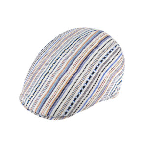 Flatcap buntes Längsstreifenmuster – hochwertige Kopfbedeckung von Fiebig bei Hut Factory Schweiz