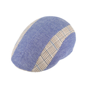 Flatcap Längspanel Leinen kariert – hochwertige Kopfbedeckung von Fiebig bei Hut Factory Schweiz