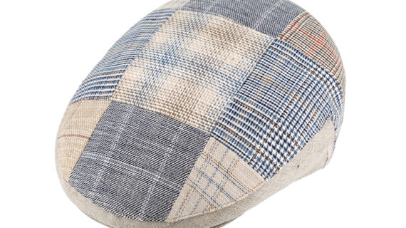 Flatcap Leinen Patchwork kariert – hochwertige Kopfbedeckung von Fiebig bei Hut Factory Schweiz