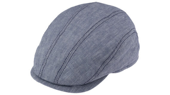 Flatcap Leinen leichtes Fischgrät mit Steg UV-Schutz – hochwertige Kopfbedeckung von Fiebig bei Hut Factory Schweiz