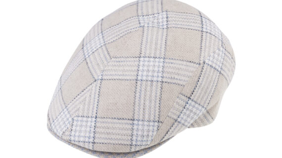Flatcap Hanf kariertes Muster – hochwertige Kopfbedeckung von Fiebig bei Hut Factory Schweiz
