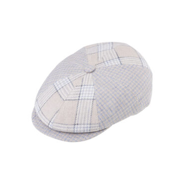 8-Panel Cap Hanf kariertes Muster – hochwertige Kopfbedeckung von Fiebig bei Hut Factory Schweiz