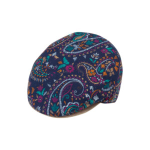 Flatcap Leinen Paisley Schild uni UV-Schutz – hochwertige Kopfbedeckung von Fiebig bei Hut Factory Schweiz