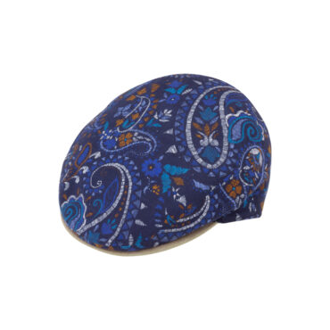 Flatcap Leinen Paisley Schild uni UV-Schutz – hochwertige Kopfbedeckung von Fiebig bei Hut Factory Schweiz