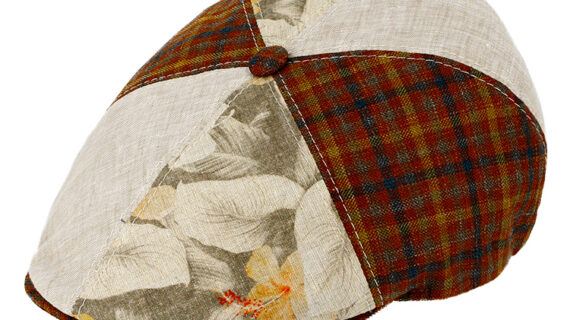 6-Panel Cap Karo Floral UV-Schutz – hochwertige Kopfbedeckung von Fiebig bei Hut Factory Schweiz
