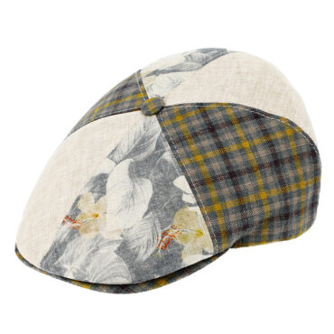 6-Panel Cap Karo Floral UV-Schutz – hochwertige Kopfbedeckung von Fiebig bei Hut Factory Schweiz