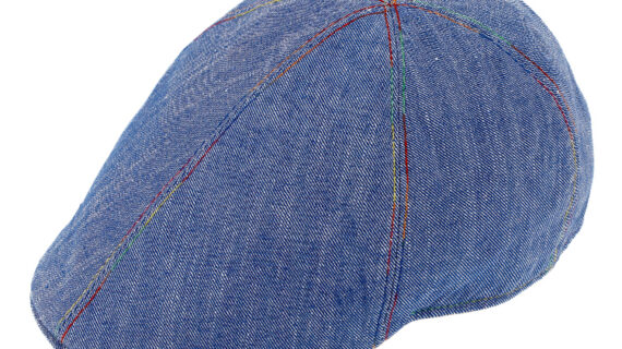 6-Panel Cap uni bunte Nähte