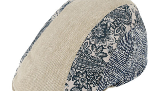 Flatcap Längspanel Paisley Streifen uni UV-Schutz – hochwertige Kopfbedeckung von Fiebig bei Hut Factory Schweiz
