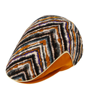 Flatcap Aquarell Zickzackmuster UV-Schutz – hochwertige Kopfbedeckung von Fiebig bei Hut Factory Schweiz