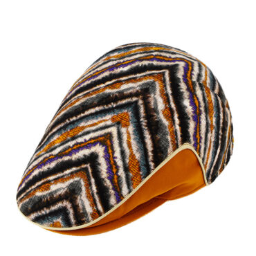 Flatcap Aquarell Zickzackmuster UV-Schutz – hochwertige Kopfbedeckung von Fiebig bei Hut Factory Schweiz