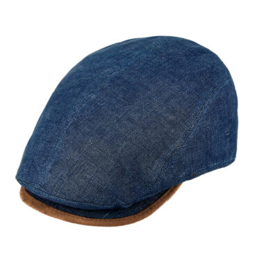 Flatcap Leinen mit Steg und PU-Schirm UV-Schutz uni – hochwertige Kopfbedeckung von Fiebig bei Hut Factory Schweiz