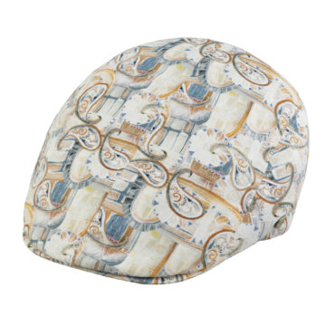 Flatcap Leinen gemustert UV-Schutz – hochwertige Kopfbedeckung von Fiebig bei Hut Factory Schweiz