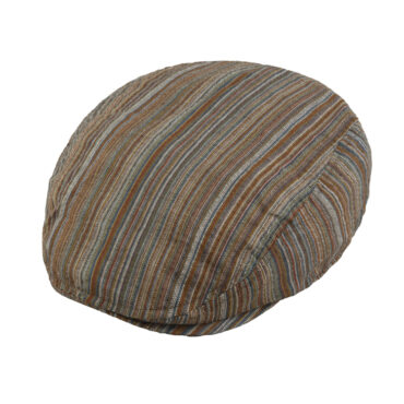Flatcap Baumwolle gestreift – hochwertige Kopfbedeckung von Fiebig bei Hut Factory Schweiz