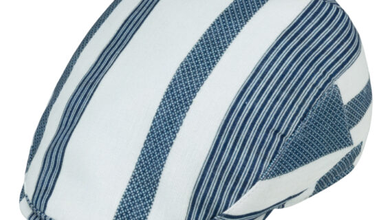 Flatcap Leinen zweifarbig gestreift – hochwertige Kopfbedeckung von Fiebig bei Hut Factory Schweiz