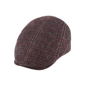 Flatcap gemustert mit Kontrastnähten – hochwertige Kopfbedeckung von Fiebig bei Hut Factory Schweiz|Flatcap gemustert mit Kontrastnähten – hochwertige Kopfbedeckung von Fiebig bei Hut Factory Schweiz