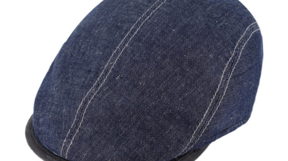 Flatcap Leinen melange mit Kontrastnähten UV-Schutz – hochwertige Kopfbedeckung von Fiebig bei Hut Factory Schweiz