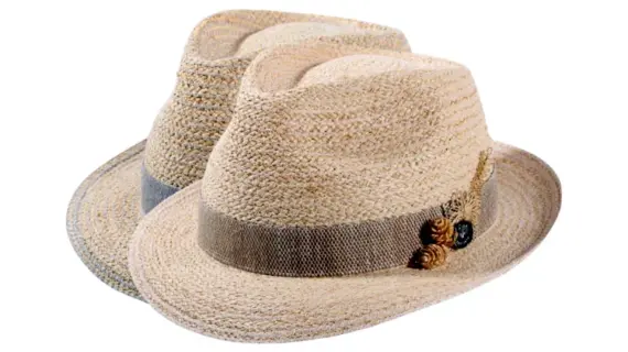Sommerhut Trilby Raffia mit Strohschmuck|Sommerhut Trilby Raffia mit Strohschmuck|Sommerhut Trilby Raffia mit Strohschmuck
