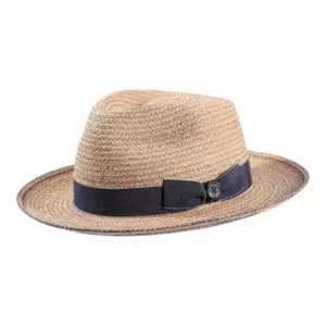 Fedora Sommerhut aus Raffia mit Jeansgarnitur|||