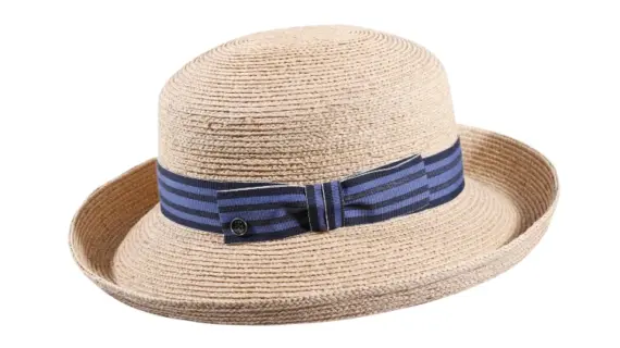 Aufschlaghut "beauty of raffia"||Raffia Damenhut mit breiter Krempe  Handarbeit Schwei|