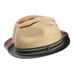 Strohhut Player aus Raffia mit Stoffrand und Leinenband|Strohhut Player aus Raffia mit Stoffrand und Leinenband|Strohhut Player aus Raffia mit Stoffrand und Leinenband|||