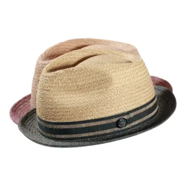 Strohhut Player aus Raffia mit Stoffrand und Leinenband|Strohhut Player aus Raffia mit Stoffrand und Leinenband|Strohhut Player aus Raffia mit Stoffrand und Leinenband|||