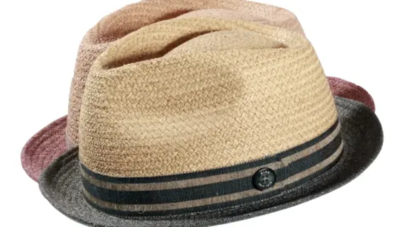 Strohhut Player aus Raffia mit Stoffrand und Leinenband|Strohhut Player aus Raffia mit Stoffrand und Leinenband|Strohhut Player aus Raffia mit Stoffrand und Leinenband|||