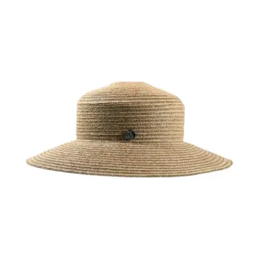 Cloche Large Gold-Digger von Risa in Gold mit breiter Krempe und rechtem Risa-Knopf