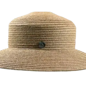 reiter Sommerhut Cloche in Goldbraun mit Qualitätsknopf|