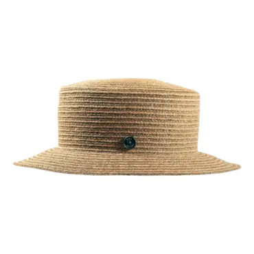 Sommerhut Cloche Goldbraun mit Qualitätsknopf|