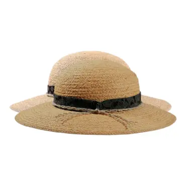 Damenhut Cloche aus Raffia mit breitem Rand und Stoffband|Damenhut Cloche aus Raffia mit breitem Rand und Stoffband|Damenhut Cloche aus Raffia mit breitem Rand und Stoffband|||