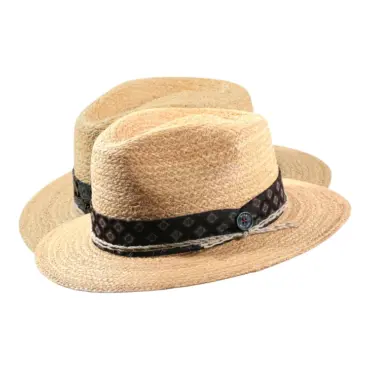 Fedora Strohhut aus Hanf in Gold mit Rebsband|Fedora Strohhut aus Hanf in Gold mit Rebsband|Fedora Strohhut aus Hanf in Gold mit Rebsband||
