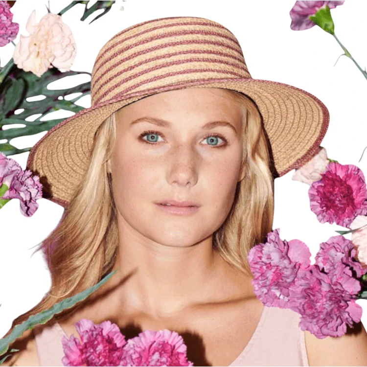 Damen Sommerhut Cloche Raffia fein 2 farbig – Bild 2