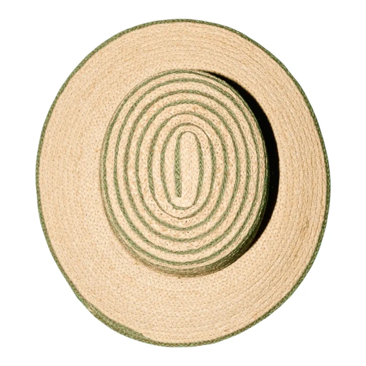 Damen Sommerhut Cloche Raffia fein 2 farbig – Bild 7