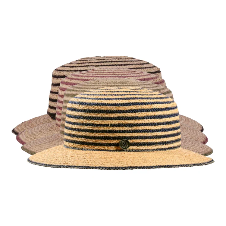 Damen Sommerhut Cloche Raffia fein 2 farbig – Bild 8