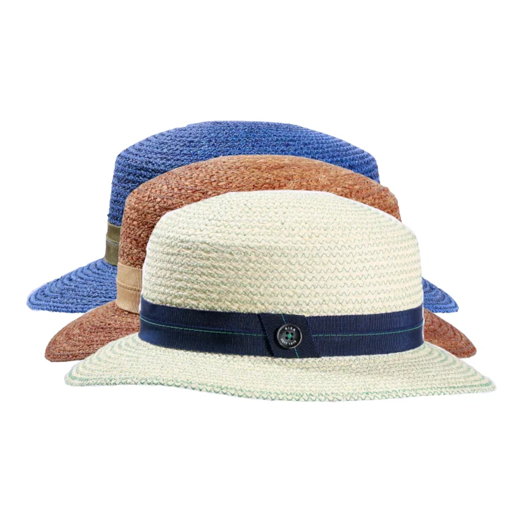 Damen Sommerhut Cloche Raffia fein farbig – Bild 5